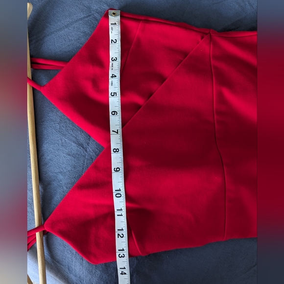 Lulus Sealed with A Kiss 💋 Red Ruffled Bodycon dress NWT - Picture 5 of 9